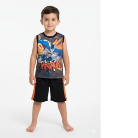 Boy's Batman Tank Top and Short Set Size 7 NWT - Picture 1 of 1